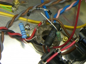 Power tube component mounting and wiring